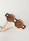 Bamenda Duo Circular Wooden Serving Tray - premium quality - Kanju Interiors