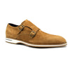56-100-CGN LEGERRA Sueded Goatskin Monkstrap, Cognac - premium quality - Zelli Italia