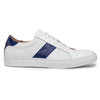 61-101-NVY OLYMPIAS Italian Calfskin and Crocodile Stripe, Navy - premium quality - Zelli Italia