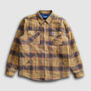 Juniper Insulated Flannel Shacket - Dijon/Maroon - premium quality - Faultline395