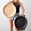 Swazi Round Wood Serving Platter - premium quality - Kanju Interiors