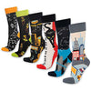 Fun Crew Socks for Men and Women – Colorful Cotton Novelty 6-Pack - premium quality - Bambooven