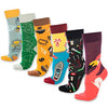 Fun Crew Socks for Men and Women – Colorful Cotton Novelty 6-Pack - premium quality - Bambooven