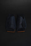 Amos Handcrafted Navy Leather Slides - premium quality - NINObrand