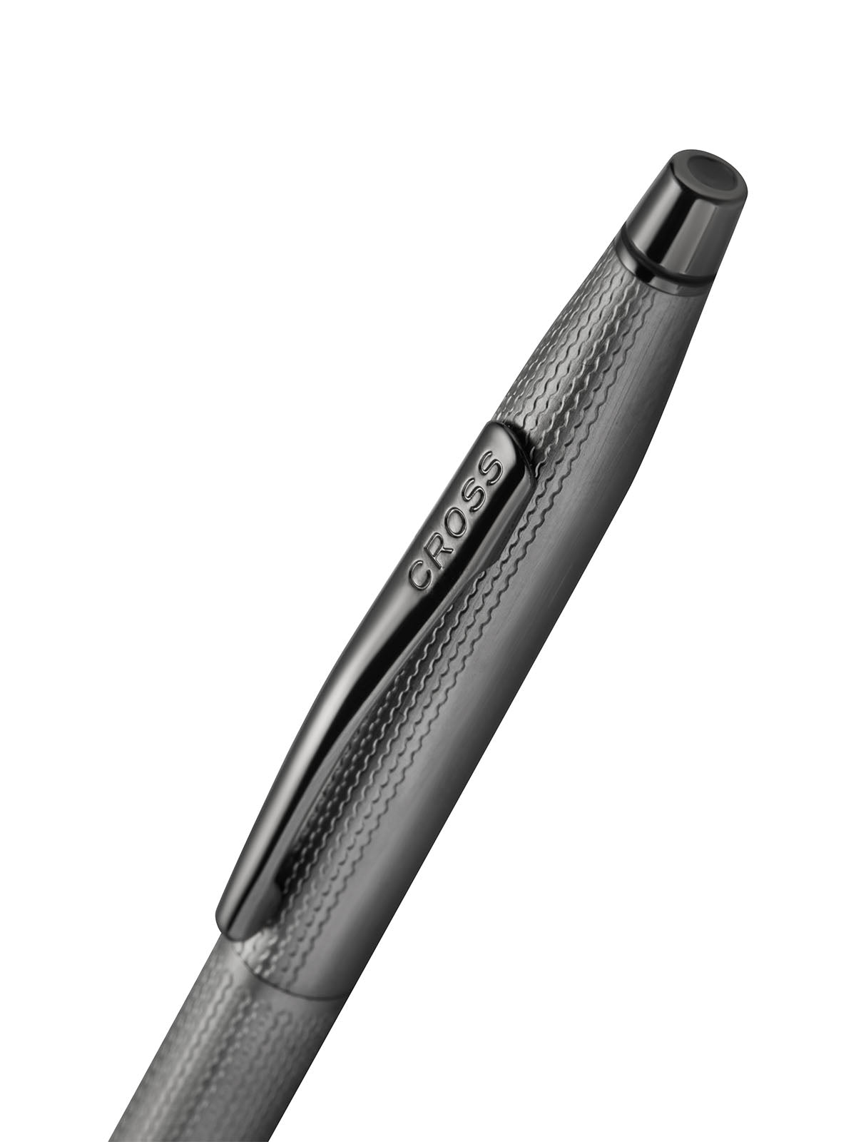 Close-up detail showing quality craftsmanship and materials - A.T. Cross Classic Century Slate Gray Engraved Diamond Patte