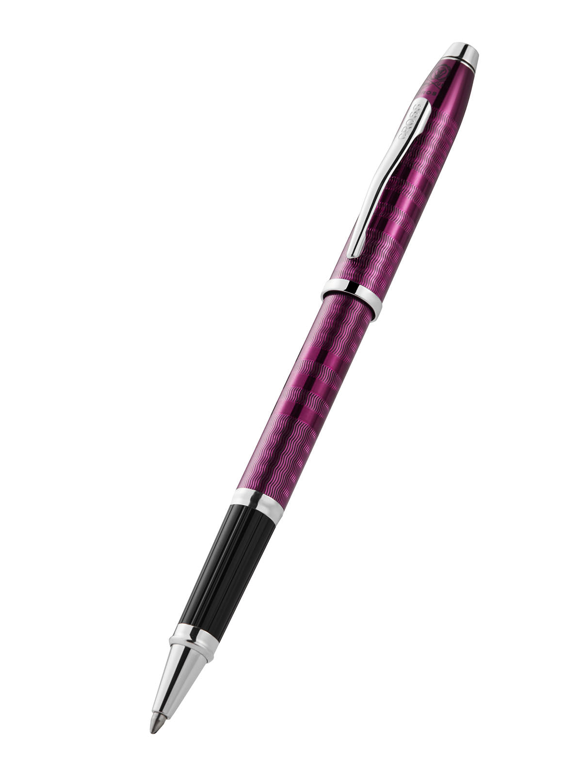 Lifestyle photo showing A.T. Cross Century II Midnight Plum Rollerball Pen - Natural Left in use - A.T. Cross