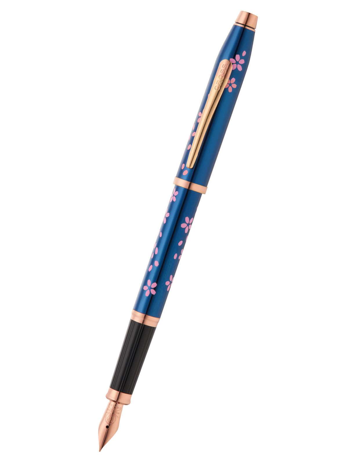 A.T. Cross Century II Cherry Blossom Translucent Blue Lacquer Fine Nib - premium quality - A.T. Cross