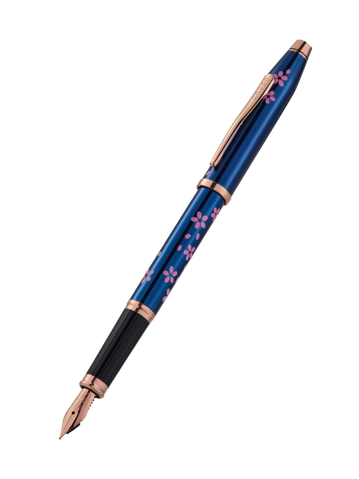 Product view 4 - A.T. Cross Century II Cherry Blossom Translucent Blue Lacquer Medium N - A.T. Cross