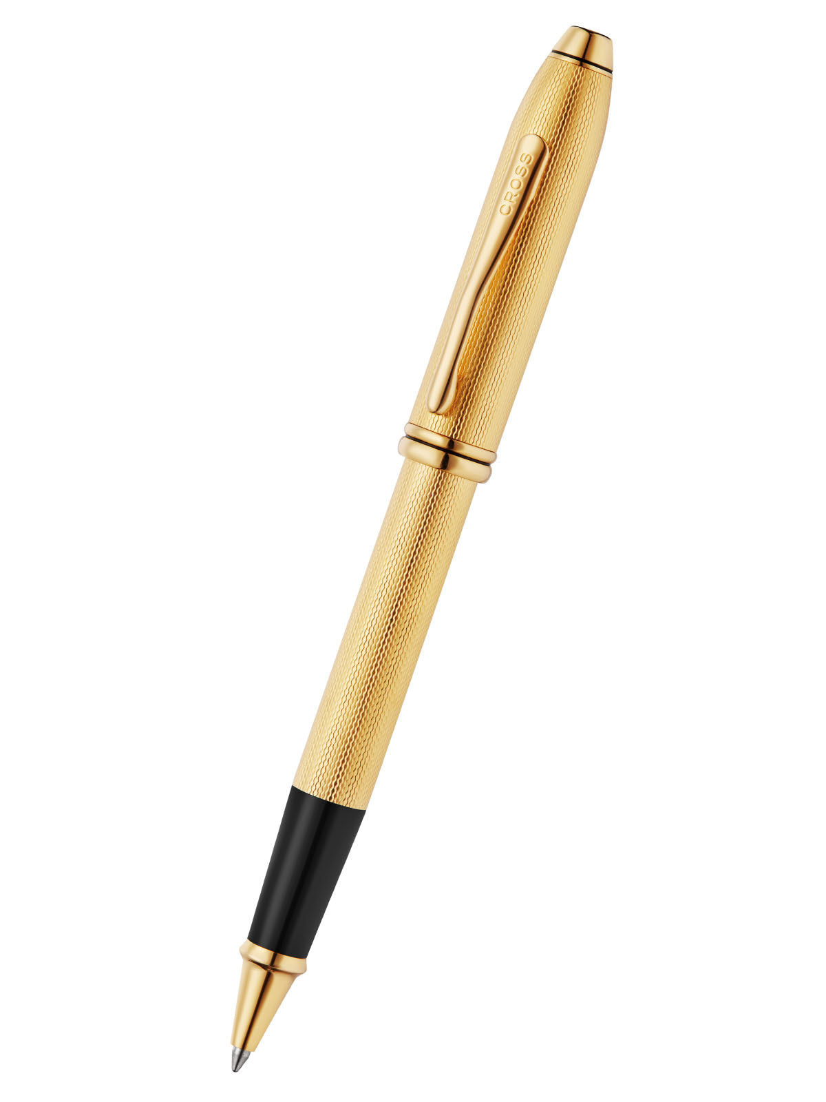A.T. Cross Townsend Polished 23KT GoldPlated Engraved Diamond Pattern - premium quality - A.T. Cross