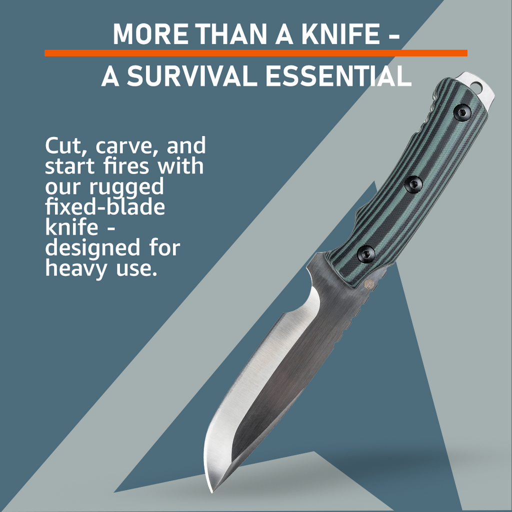 Close-up detail showing quality craftsmanship and materials - Survival Knife