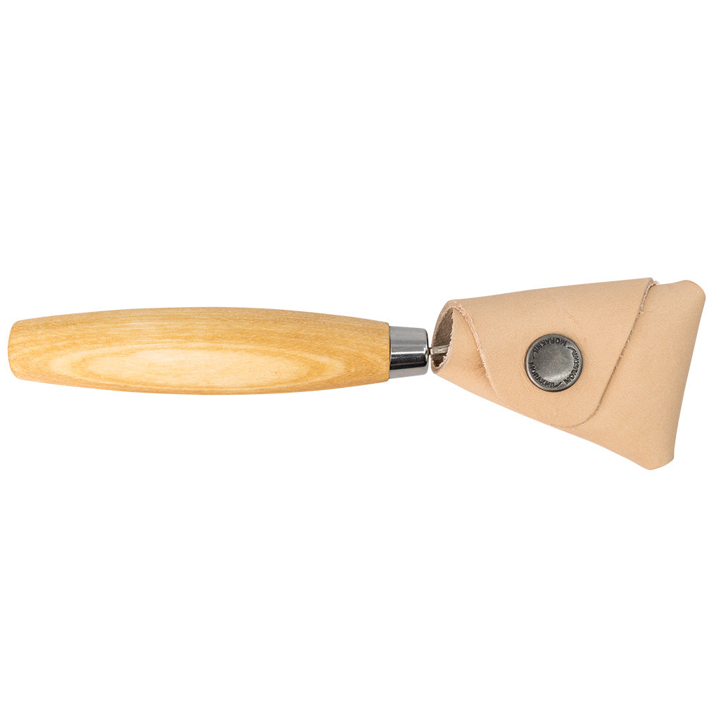 Close-up detail showing quality craftsmanship and materials - Ragweed Forge Mora Carving 164S Left Handed Stainless Steel 