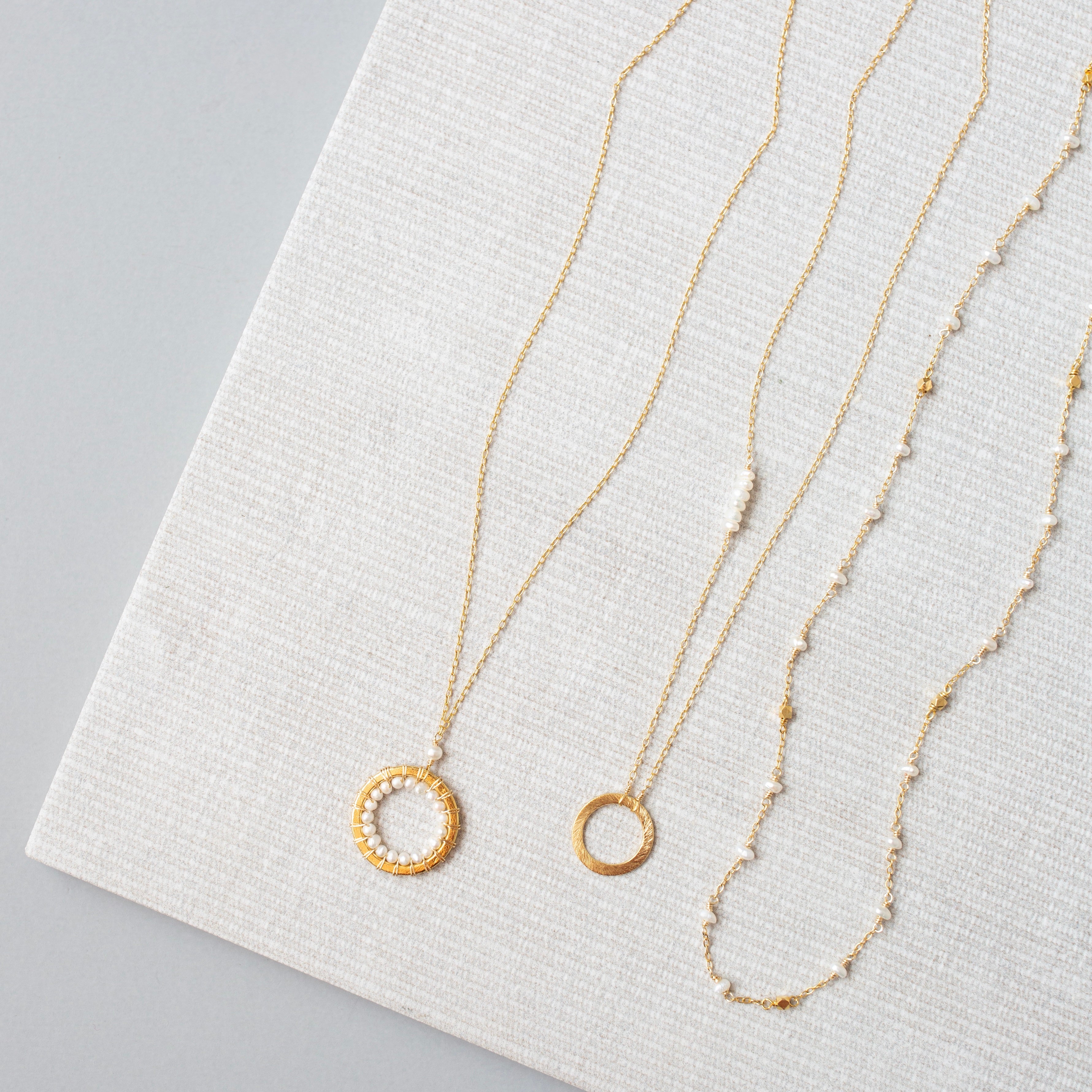 Product view 7 - PARKEN JEWELRY Pearl, Labradorite and Black Spinel Halo Mini Gold Pend - PARKEN JEWELRY