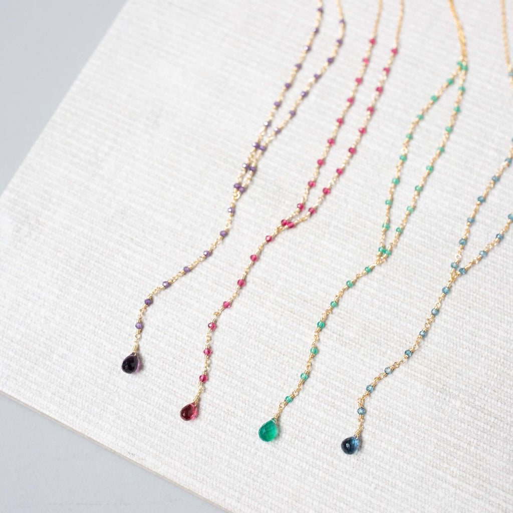 Product view 6 - PARKEN JEWELRY Pink Tourmaline Quartz Kensington Necklace - PARKEN JEWELRY