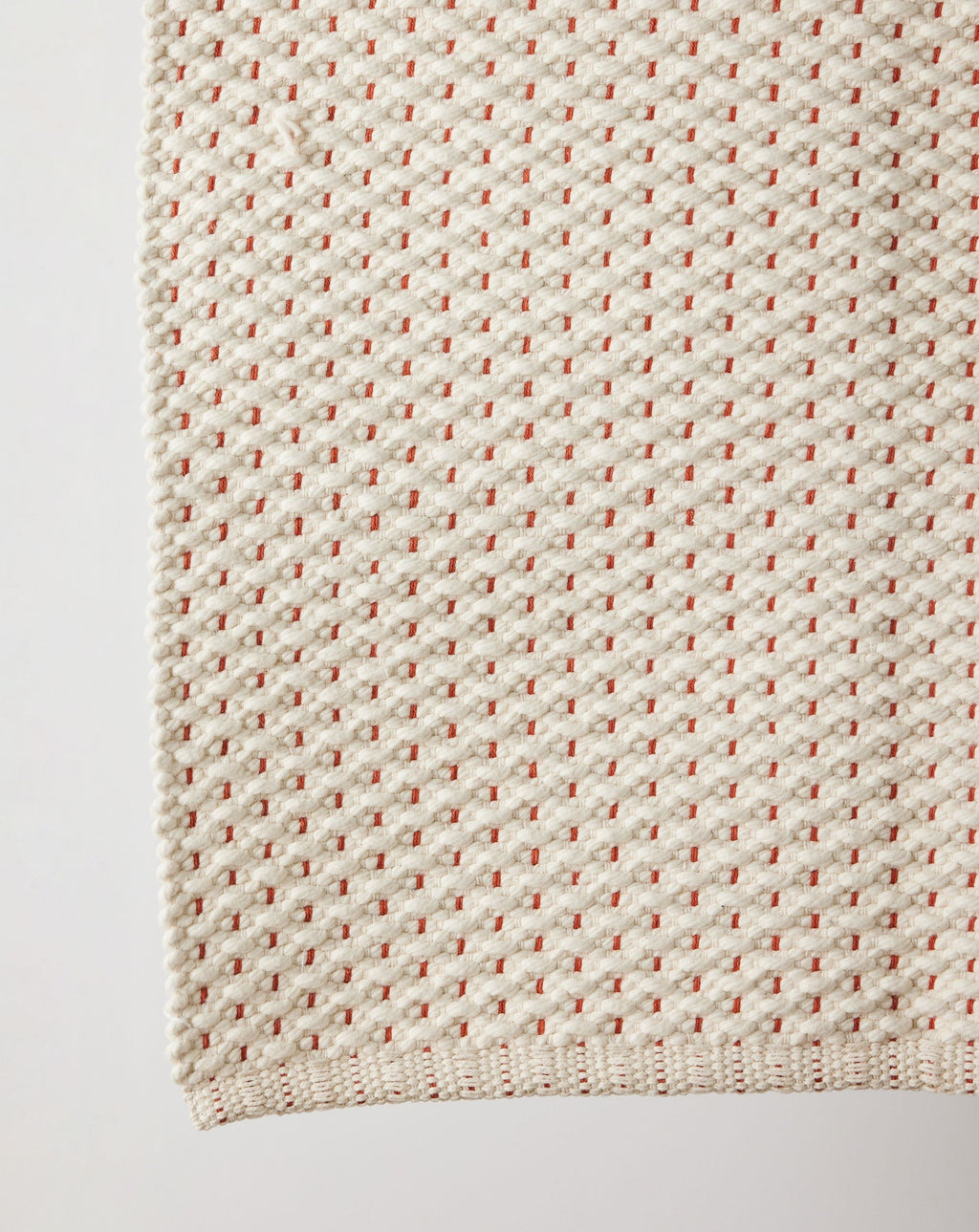 Product view 5 - Terracotta Luxe Hand-Loomed Cotton Twill Mat - Kanju Interiors