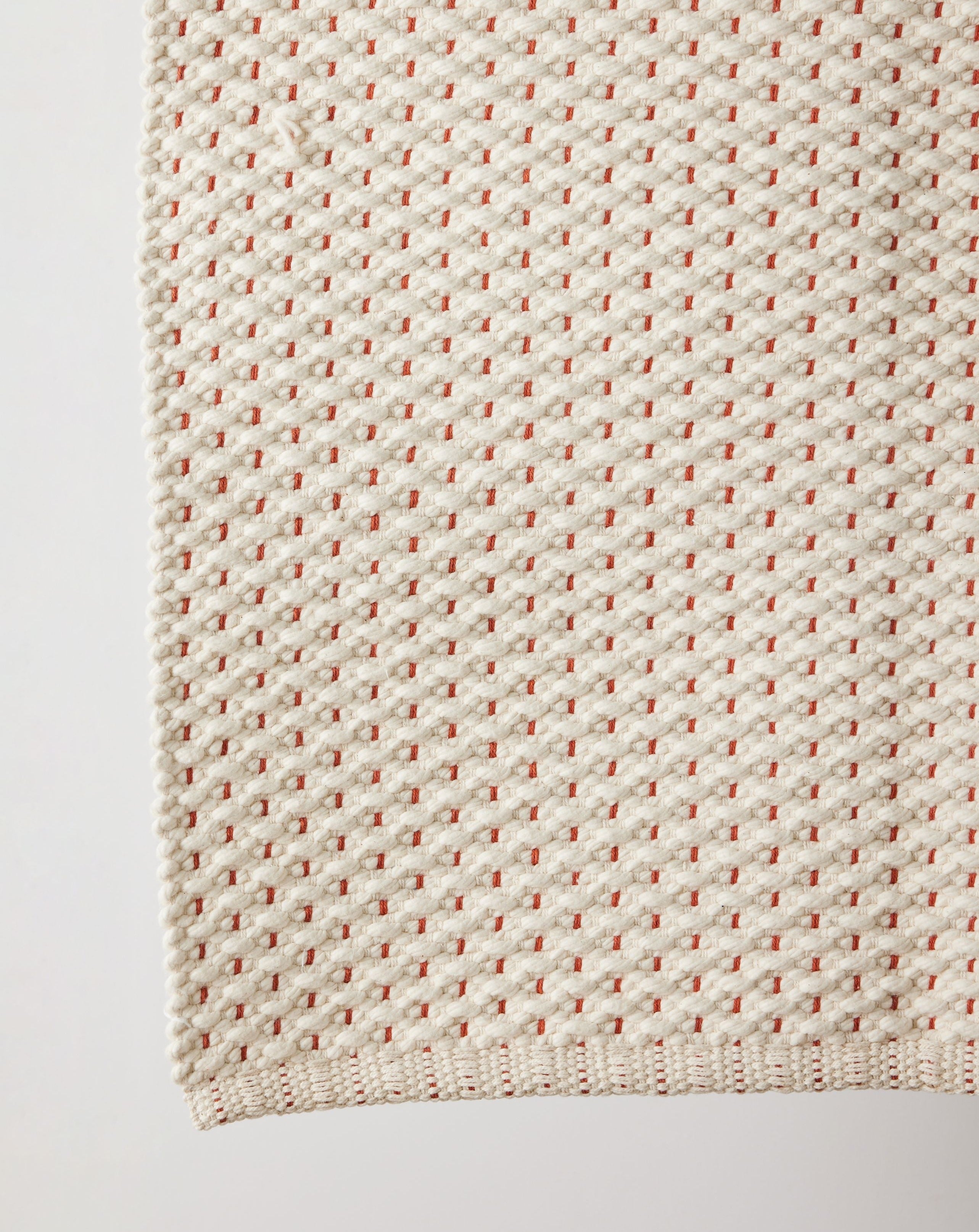 Product view 5 - Terracotta Luxe Hand-Loomed Cotton Twill Mat - Kanju Interiors