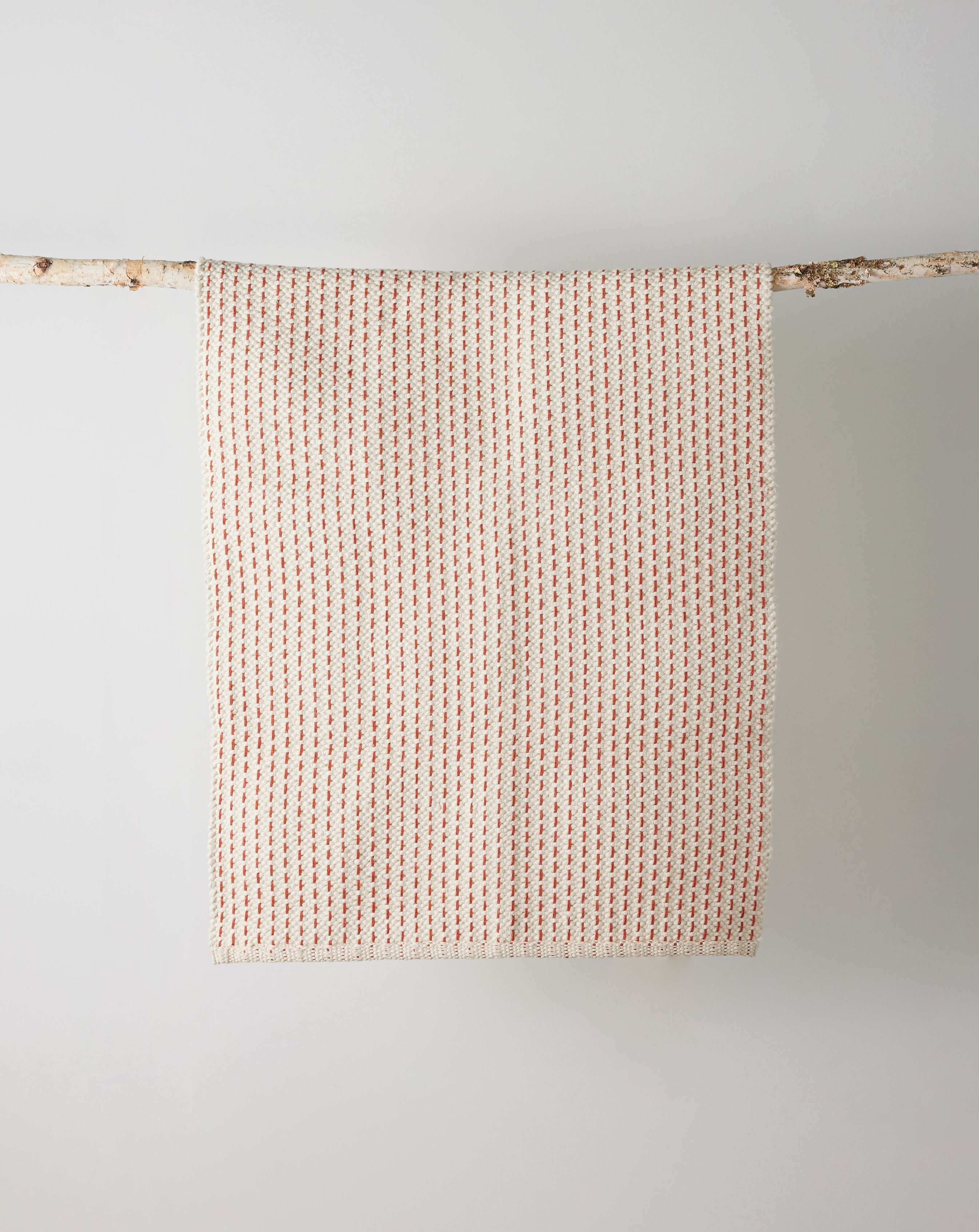 Terracotta Luxe Hand-Loomed Cotton Twill Mat - premium quality - Kanju Interiors
