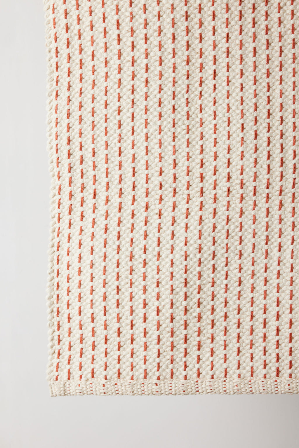 Close-up detail showing quality craftsmanship and materials - Terracotta Luxe Hand-Loomed Cotton Twill Mat