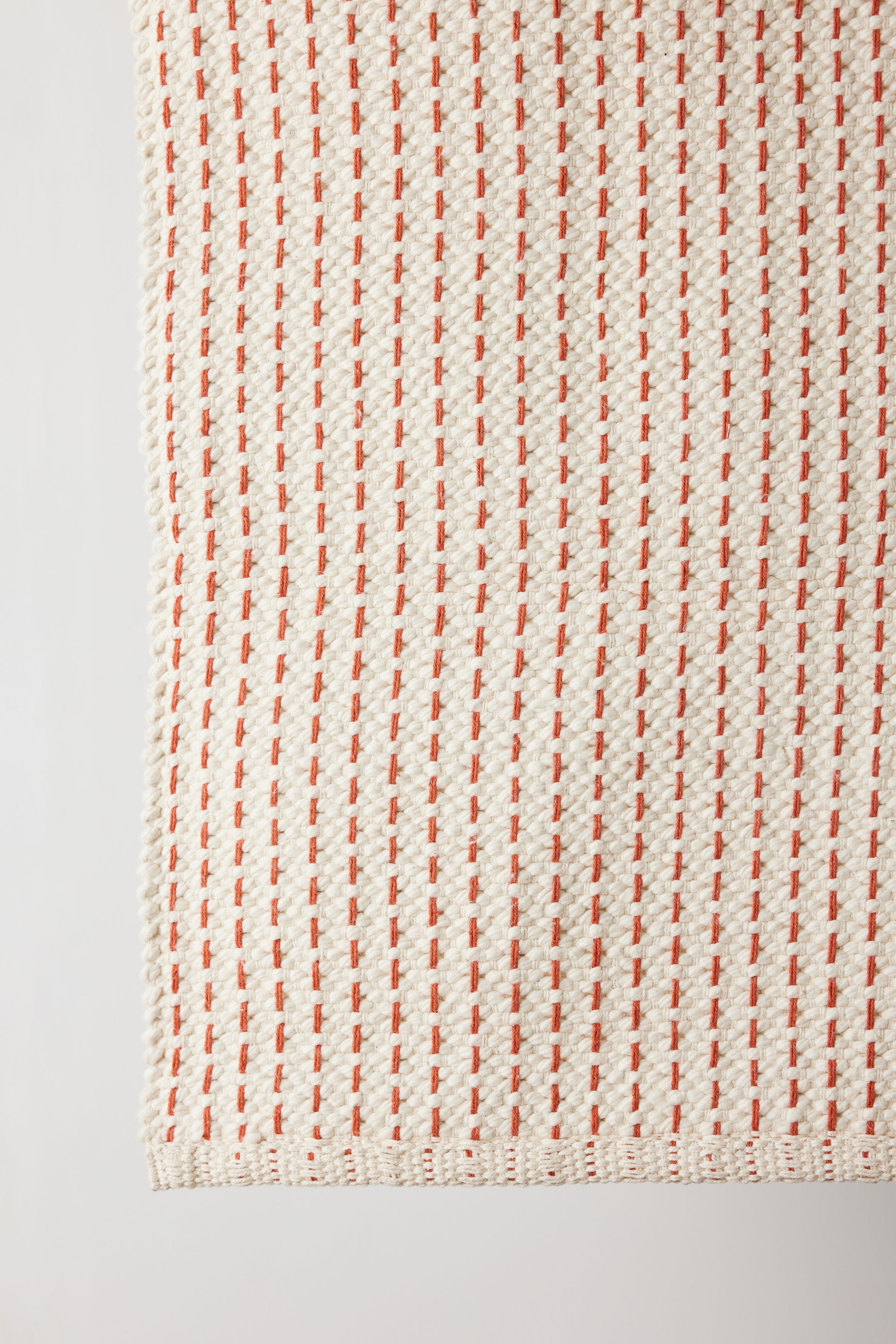 Close-up detail showing quality craftsmanship and materials - Terracotta Luxe Hand-Loomed Cotton Twill Mat