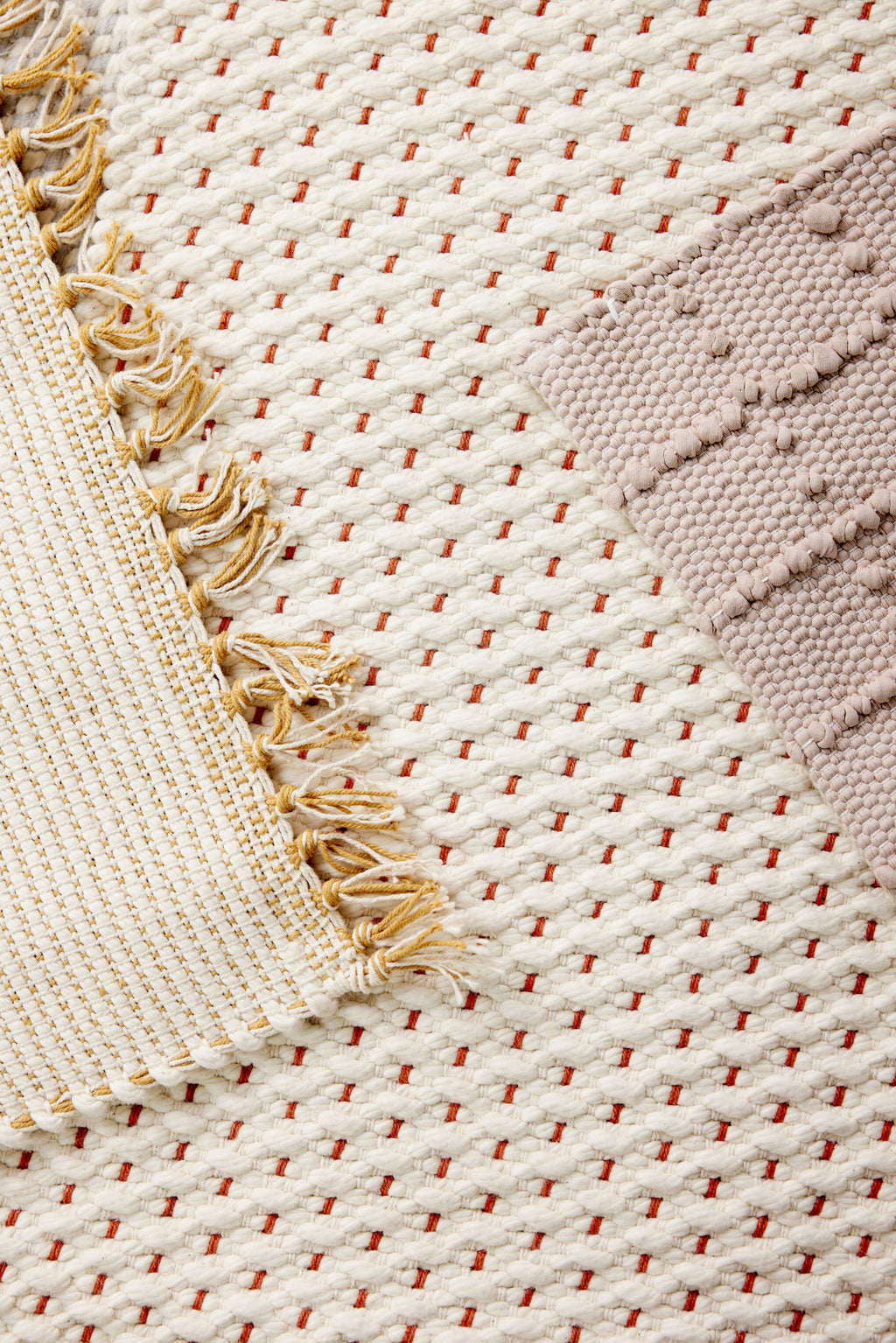 Product view 7 - Terracotta Luxe Hand-Loomed Cotton Twill Mat - Kanju Interiors