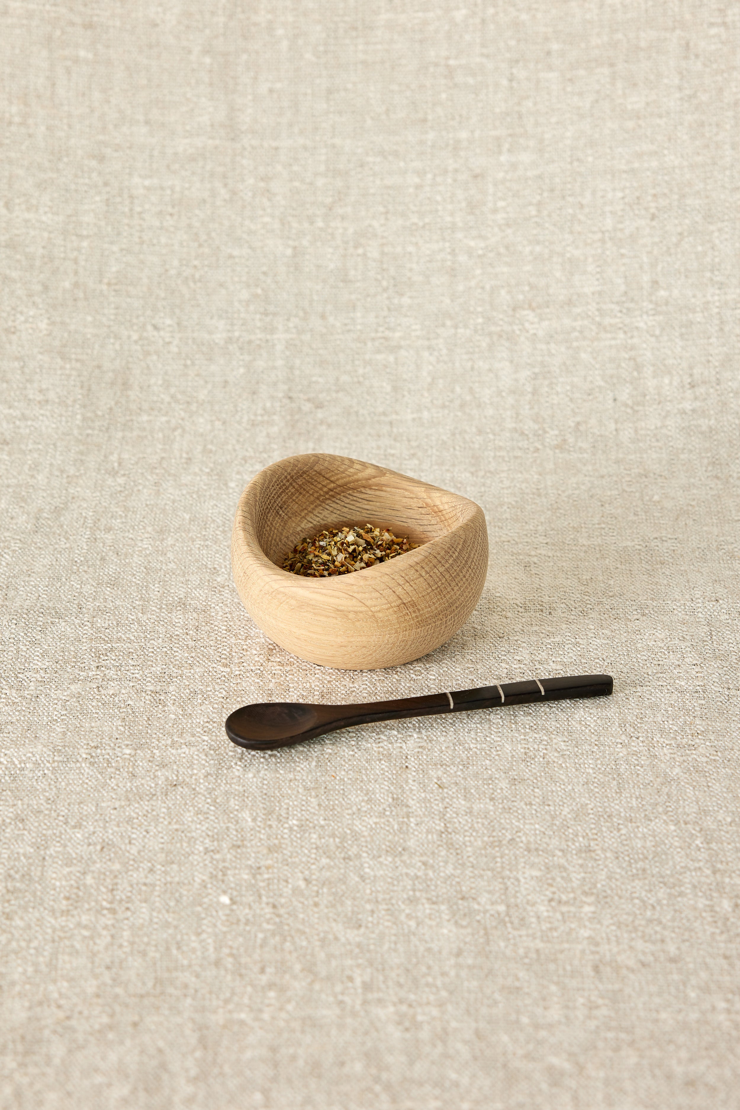 Lifestyle photo showing African Blackwood Small Serving Serving Spoons Utensils in use - Kanju Interiors