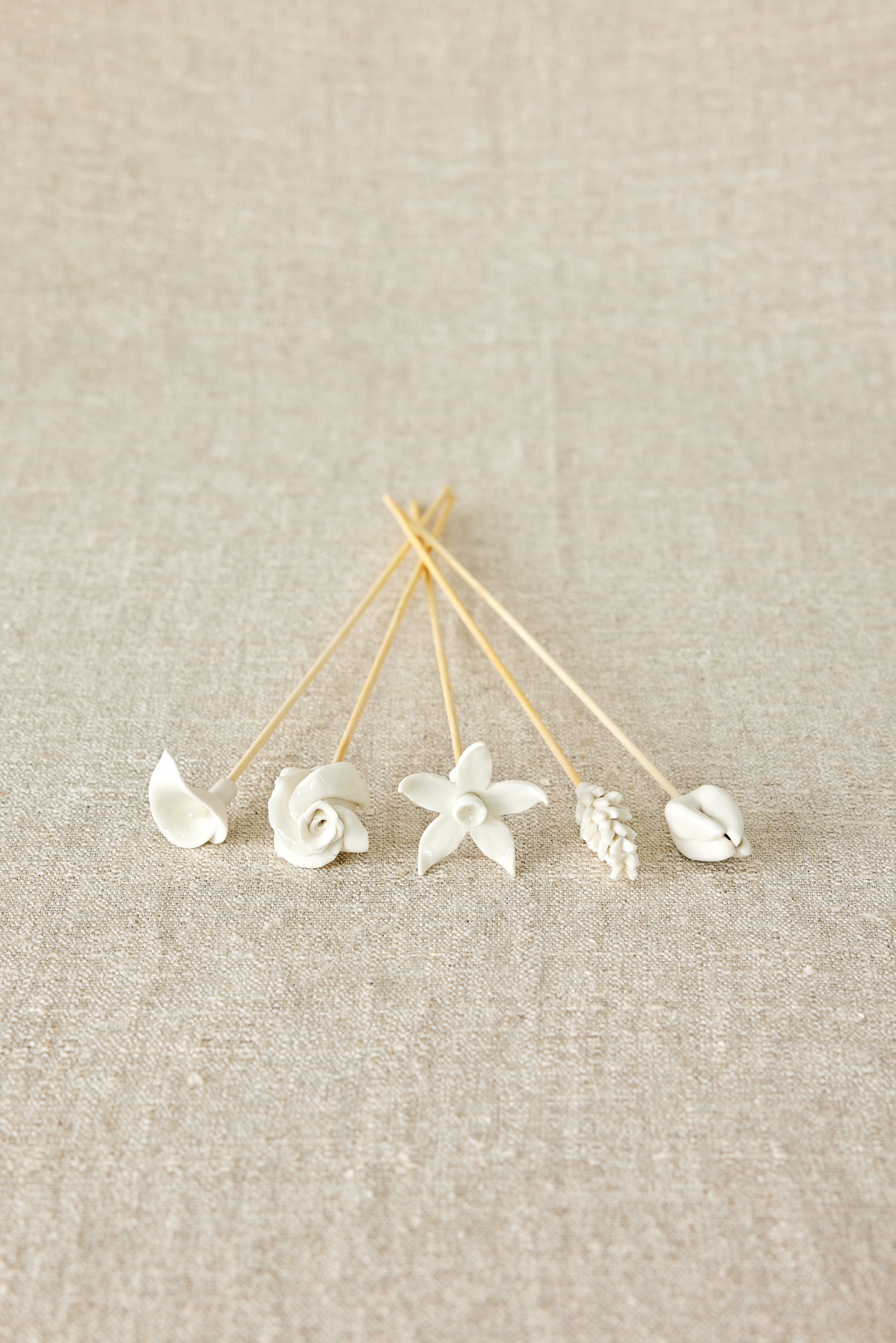 Close-up detail showing quality craftsmanship and materials - Country Flowers Bamboo Diffuser Sticks Set