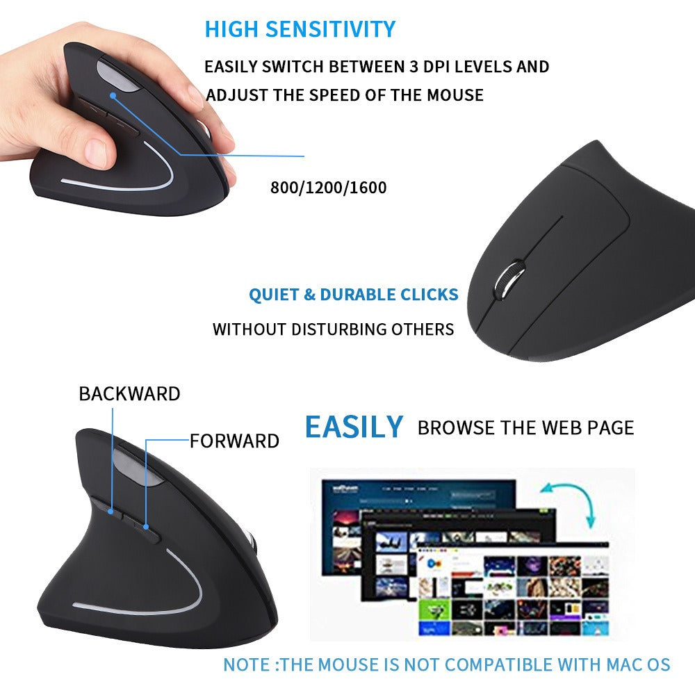 Product view 5 - Left-handed Vertical Mouse - V.I.P Digital Presence