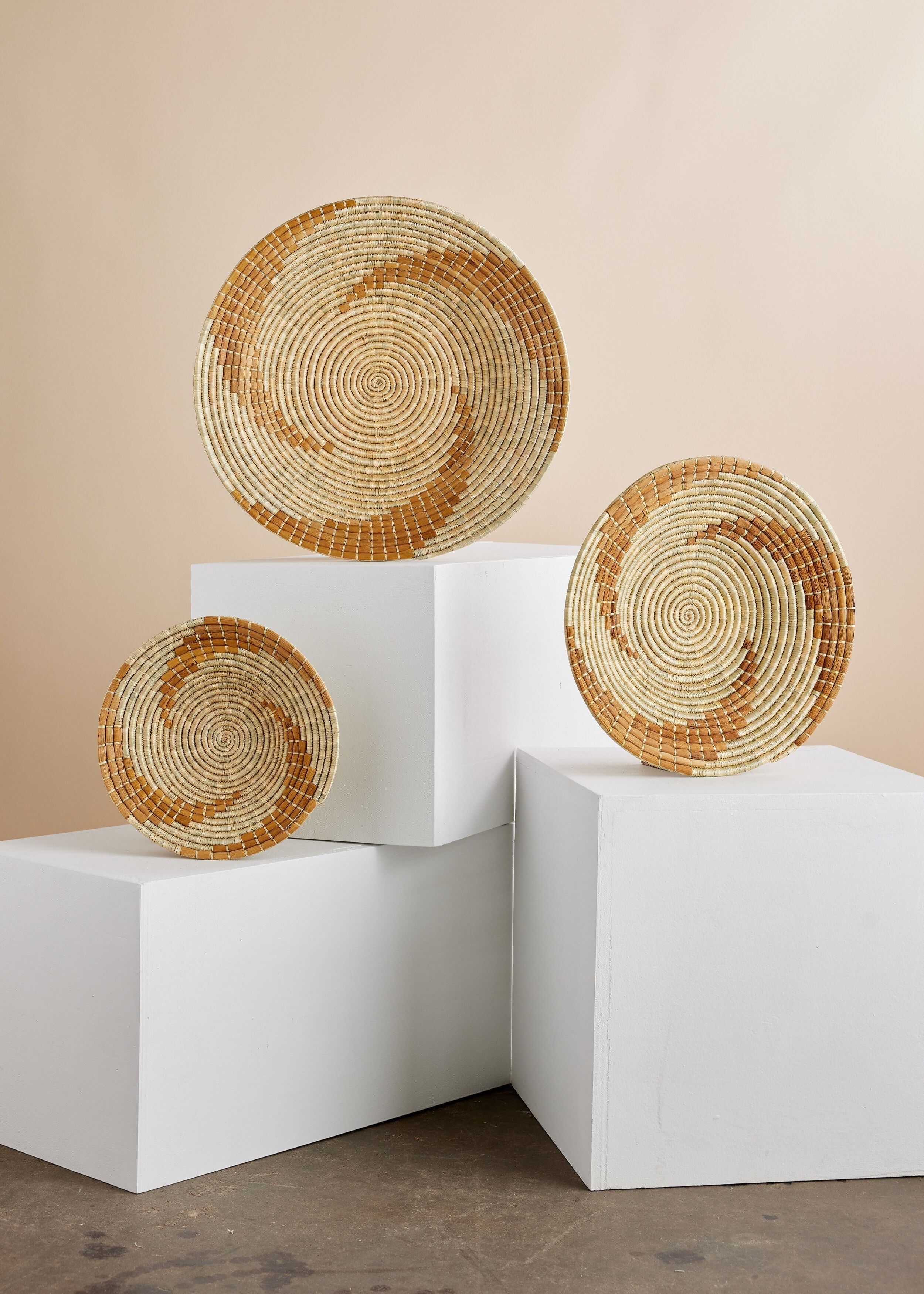 Close-up detail showing quality craftsmanship and materials - Bahari Banana Bark Wall Basket