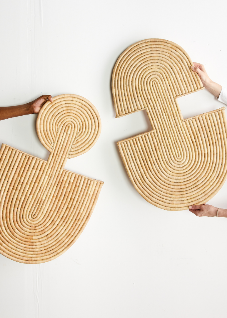 Maravi Natural Palm Leaves Woven Wall Art - premium quality - Kanju Interiors