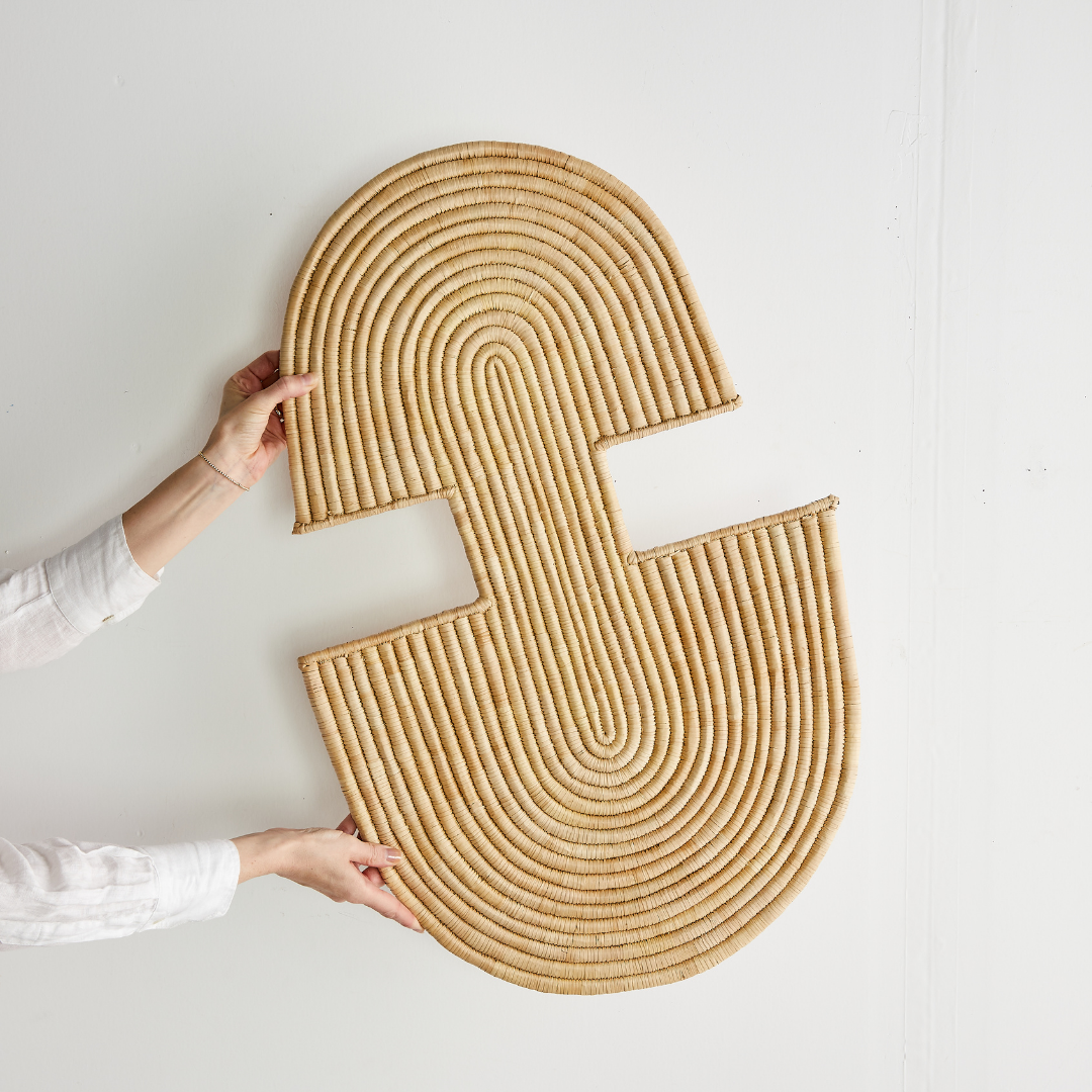 Product view 5 - Maravi Natural Palm Leaves Woven Wall Art - Kanju Interiors
