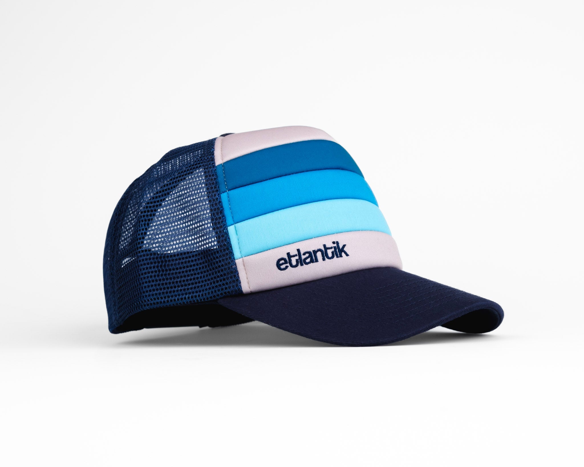 Close-up detail showing quality craftsmanship and materials - Swell Cap Blue