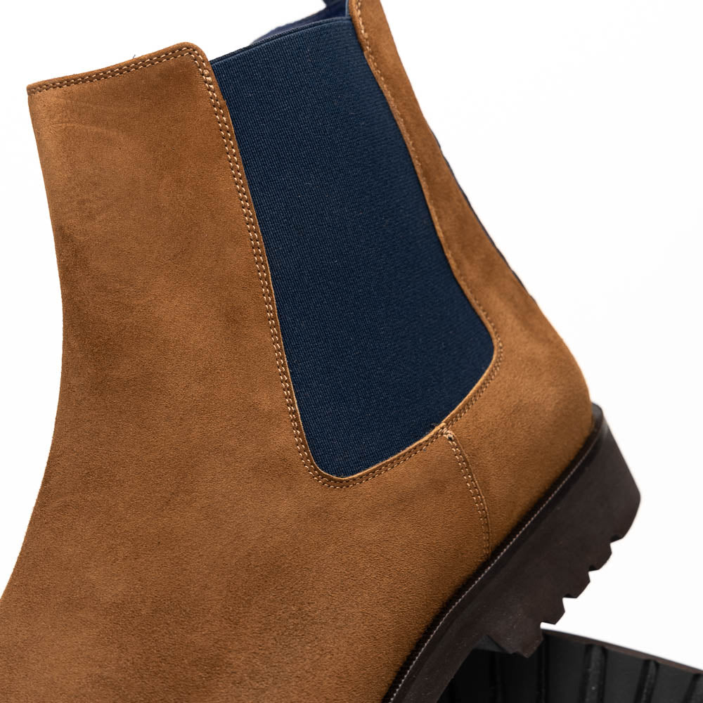 Product view 4 - 46-210-CGN GIANNA Suede Chelsea Boot, Cognac - Zelli Italia