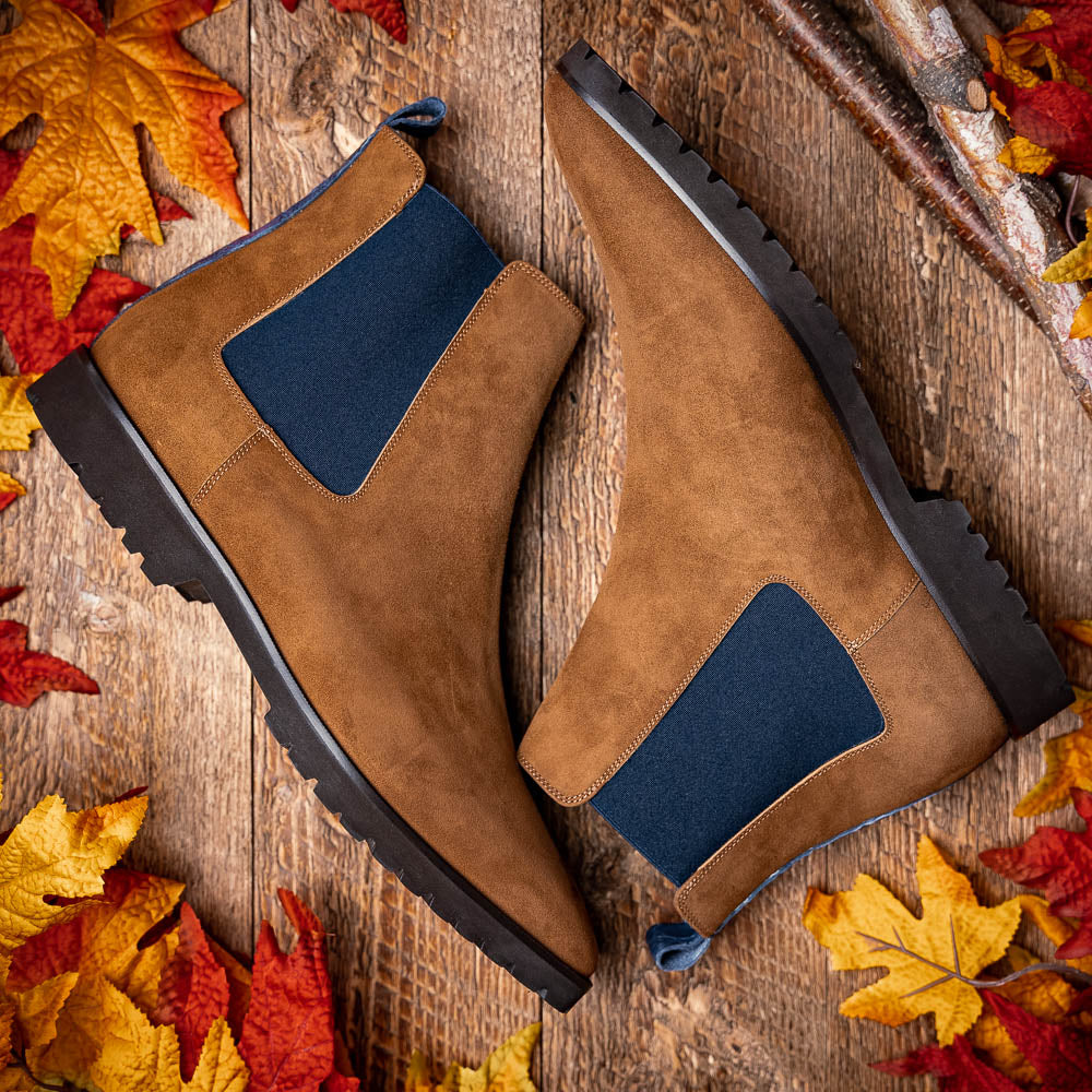Product view 11 - 46-210-CGN GIANNA Suede Chelsea Boot, Cognac - Zelli Italia
