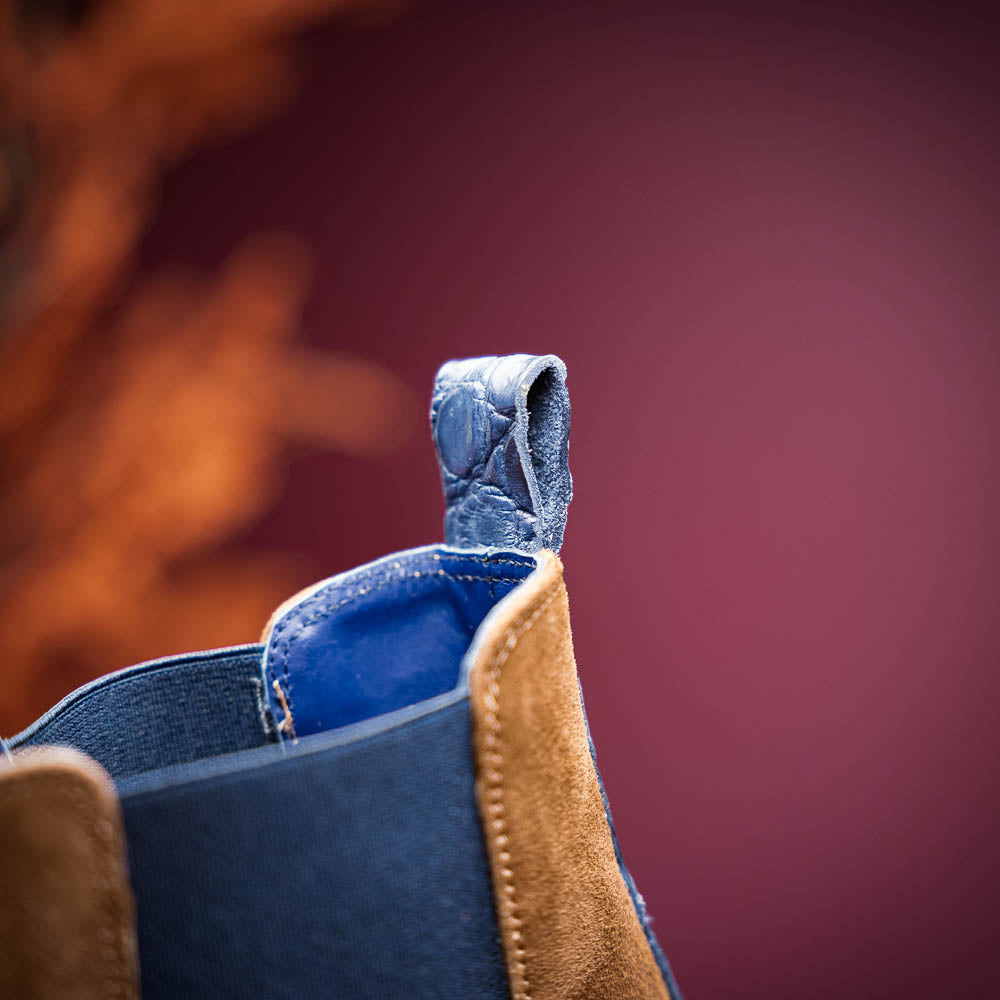 Product view 10 - 46-210-CGN GIANNA Suede Chelsea Boot, Cognac - Zelli Italia