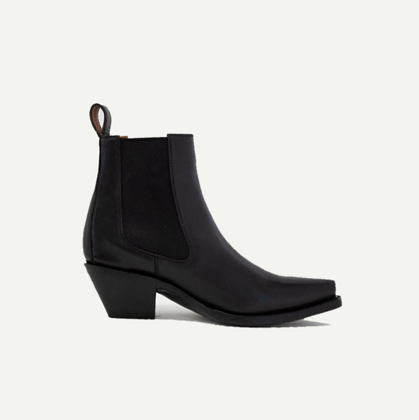 M-O-NINE The Sandra Boot in Matte Black