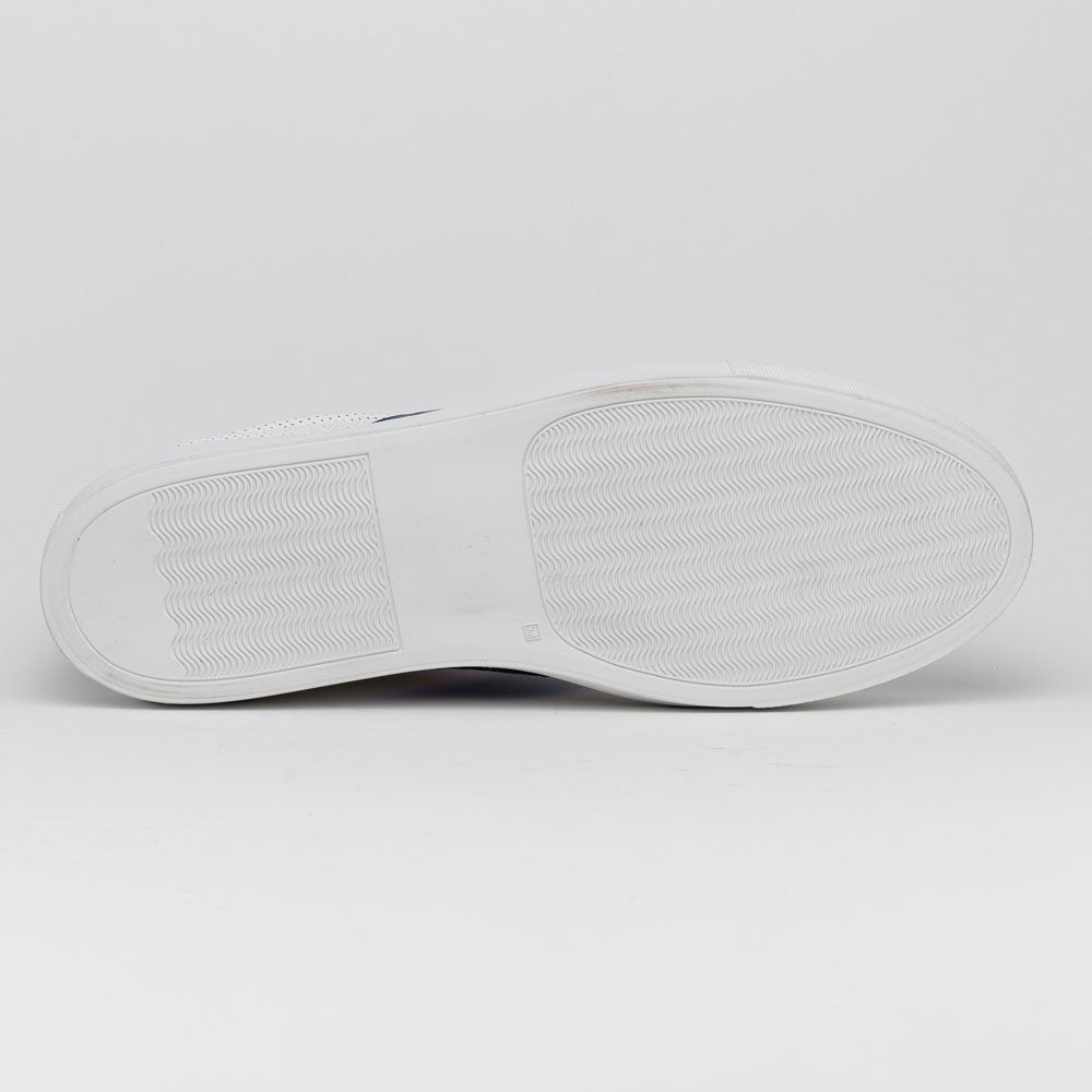Product view 6 - 61-101-NVY OLYMPIAS Italian Calfskin and Crocodile Stripe, Navy - Zelli Italia
