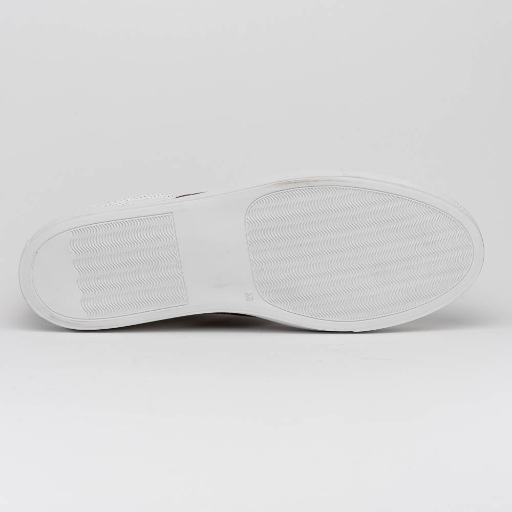 Product view 6 - 61-101-RED OLYMPIAS Italian Calfskin and Crocodile Stripe, Red - Zelli Italia