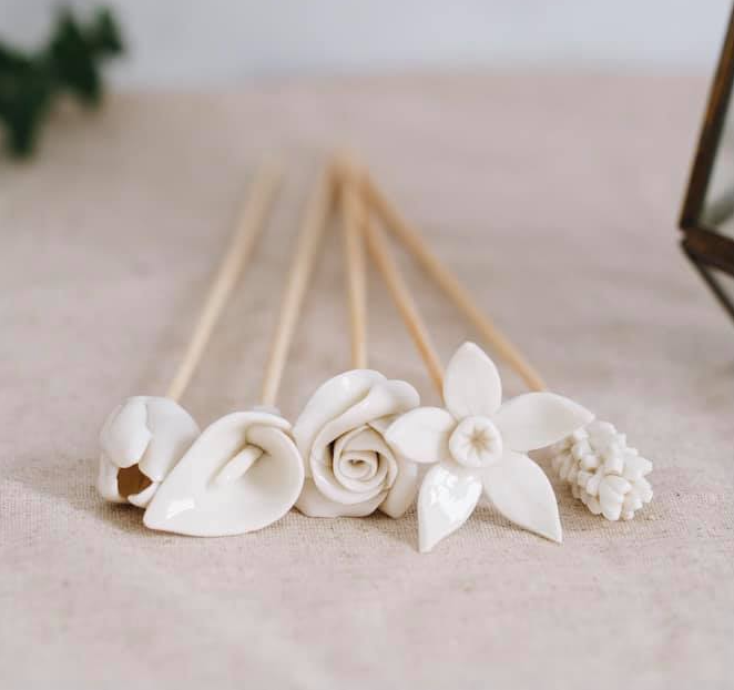 Product view 7 - African Flowers Bamboo Diffuser Set - Kanju Interiors