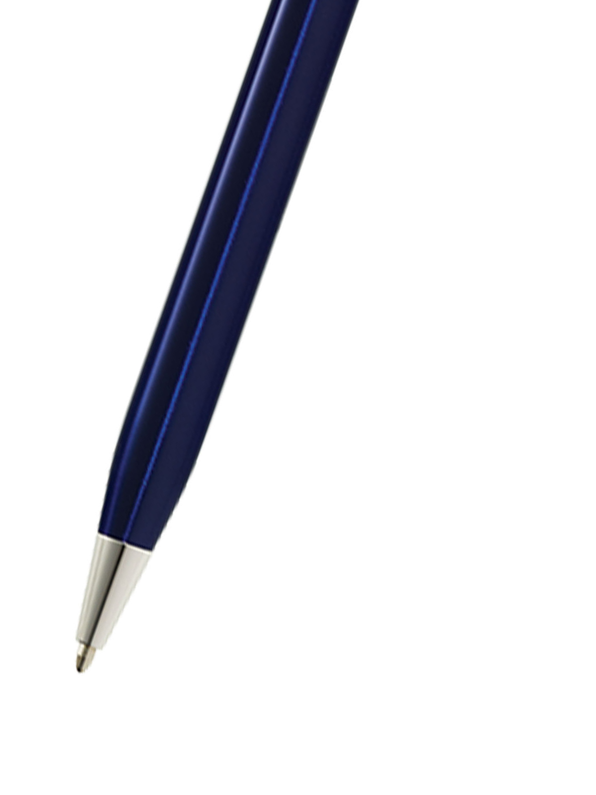 Close-up detail showing quality craftsmanship and materials - A.T. Cross Century II Blue Lacquer Ballpoint Pen - Comfortab