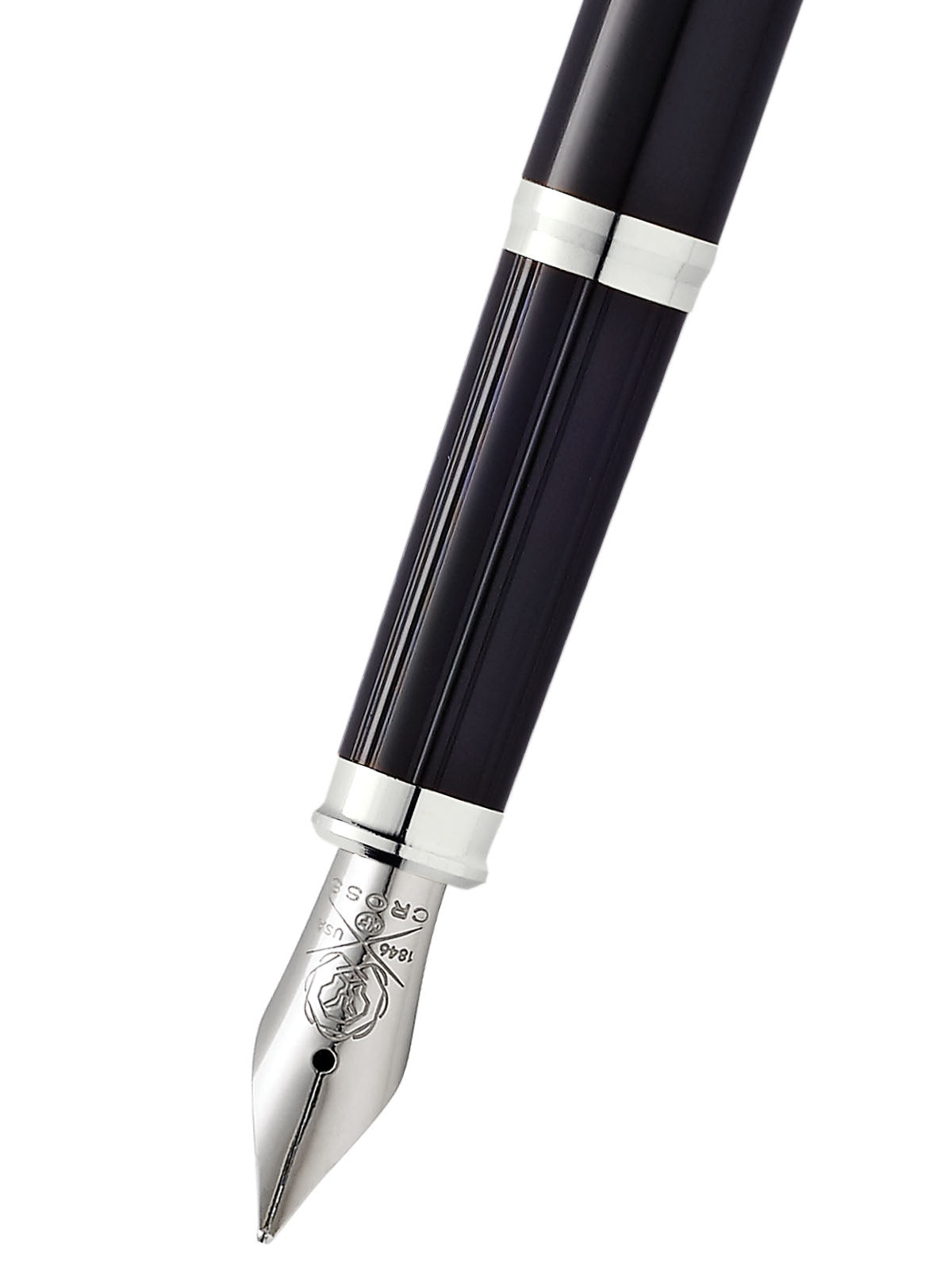 Close-up detail showing quality craftsmanship and materials - Century® II Black Lacquer Fine Nib Fountain Pen