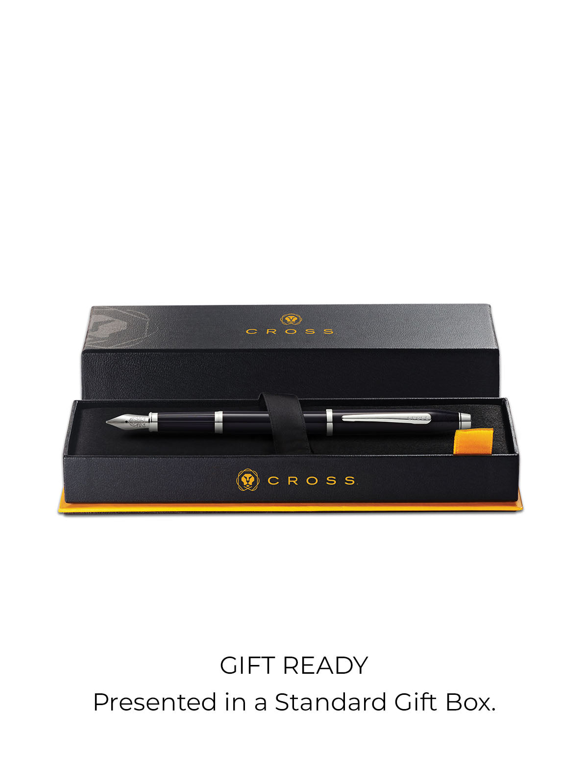 Lifestyle photo showing Century® II Black Lacquer Fine Nib Fountain Pen in use - A.T. Cross