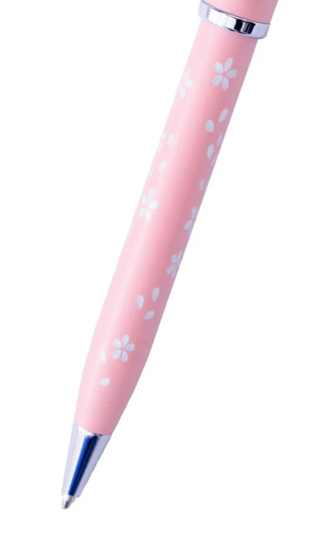 Close-up detail showing quality craftsmanship and materials - A.T. Cross Century II Cherry Blossom Pink Lacquer Ballpoint 