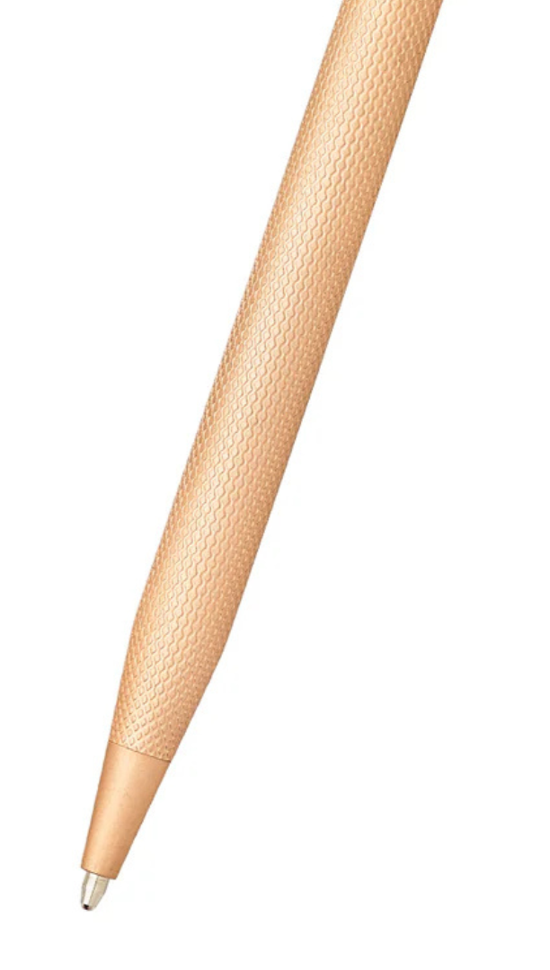 Close-up detail showing quality craftsmanship and materials - A.T. Cross Classic Century Brushed Rose-Gold PVD Ballpoint P