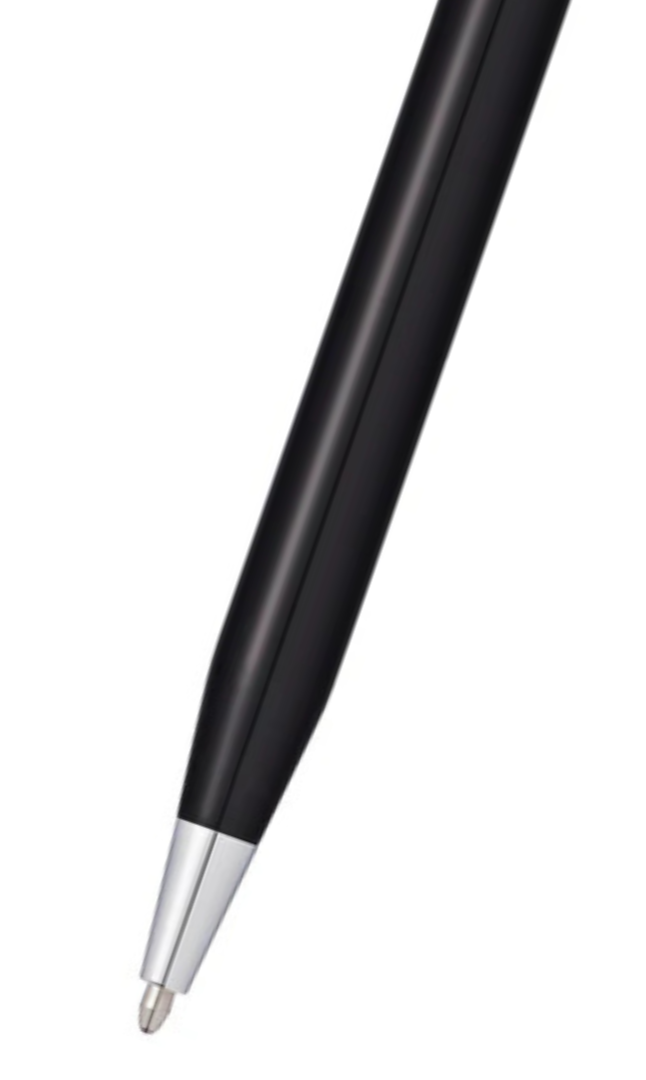 Close-up detail showing quality craftsmanship and materials - Classic Century® Glossy Black PVD Ballpoint Pen