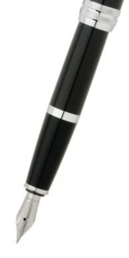 Close-up detail showing quality craftsmanship and materials - A.T. Cross Bailey Black Lacquer Stainless Steel Medium Nib F