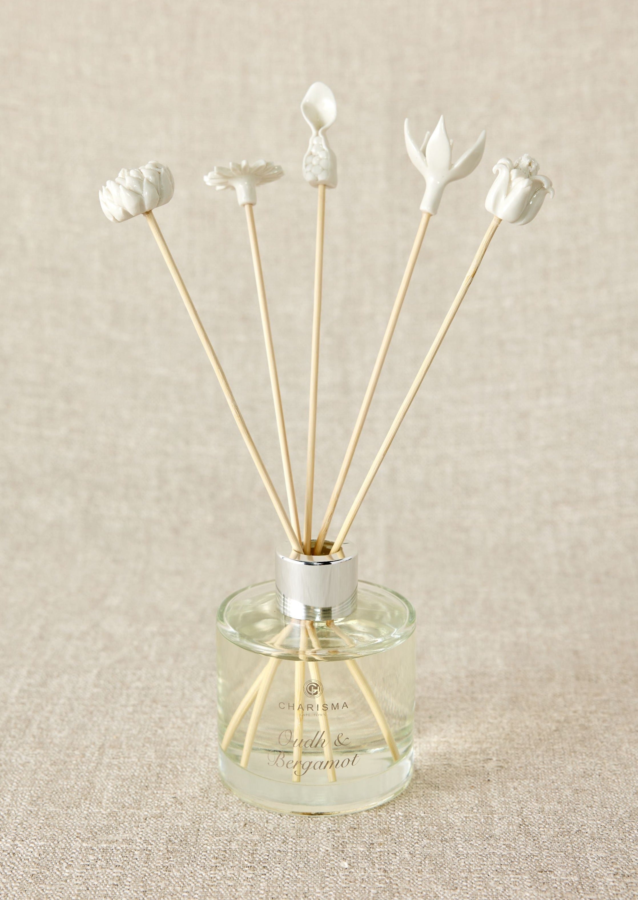 African Flowers Bamboo Diffuser Set - premium quality - Kanju Interiors
