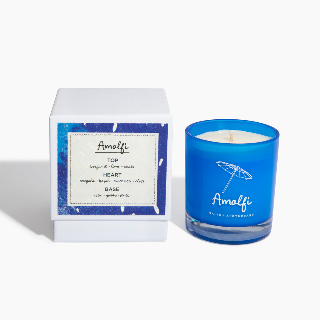 Lifestyle photo showing AMALFI • basil & arugula in use - Malibu Apothecary