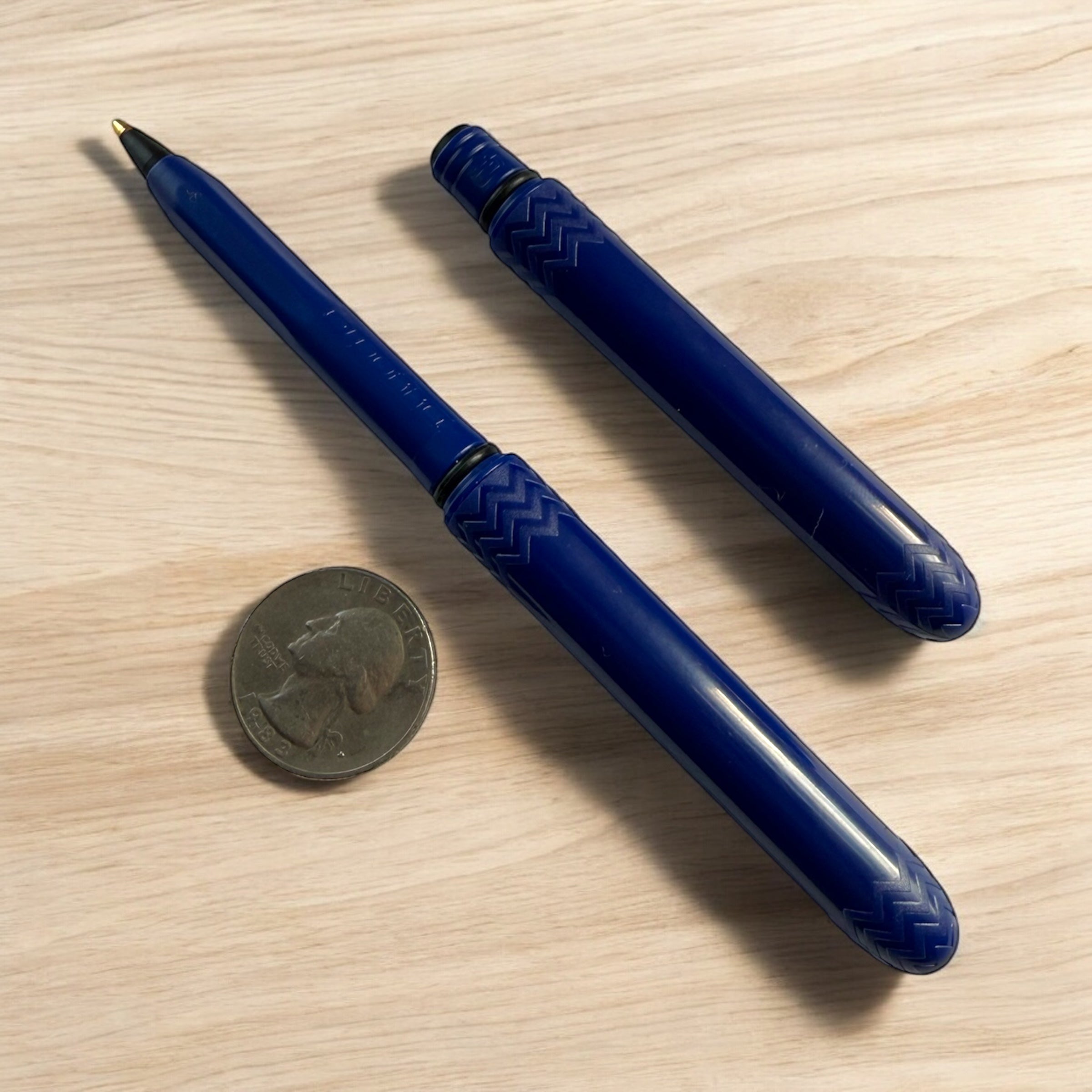 Lifestyle photo showing Pocket Pen Pack - Indigo in use - Pokka Pens