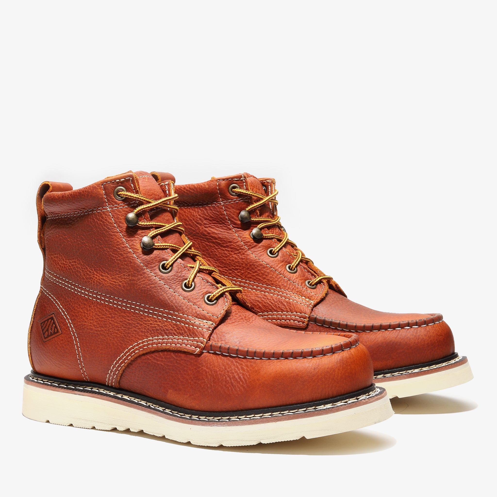 FRONTIER CLASSIC 6" MOC TOE GOLDEN BROWN - premium quality - Bonanza Boots