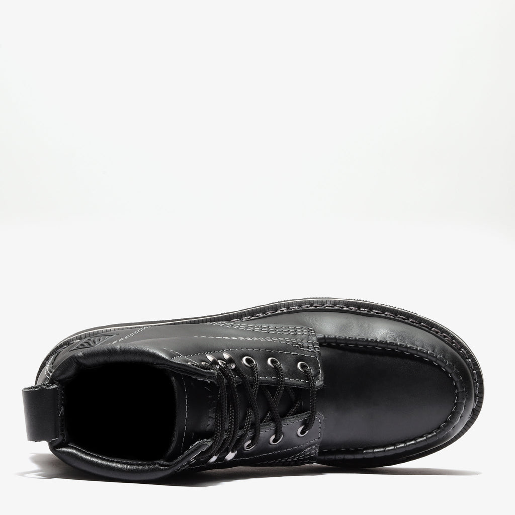 Product view 7 - FRONTIER CLASSIC 6" MOC TOE JET BLACK - Bonanza Boots