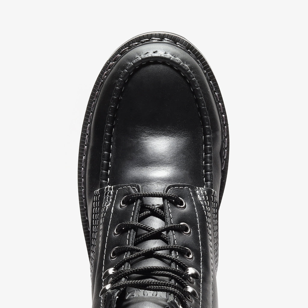 Product view 6 - FRONTIER CLASSIC 6" MOC TOE JET BLACK - Bonanza Boots
